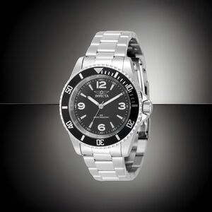 Invicta Specialty Rowan Watch Silver Stainless Steel, Black Dial 40MM Brand New
